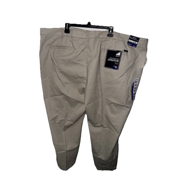 IZOD Men’s Khaki Chino Pants 54W x 29L Big & Tall Stretch New With Tags - Picture 3 of 4